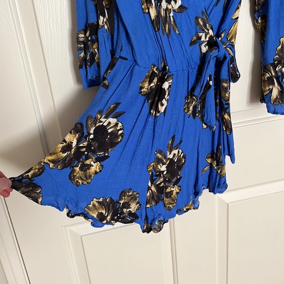 Free People Tie Waist Wrap Romper - Picture 5 of 5